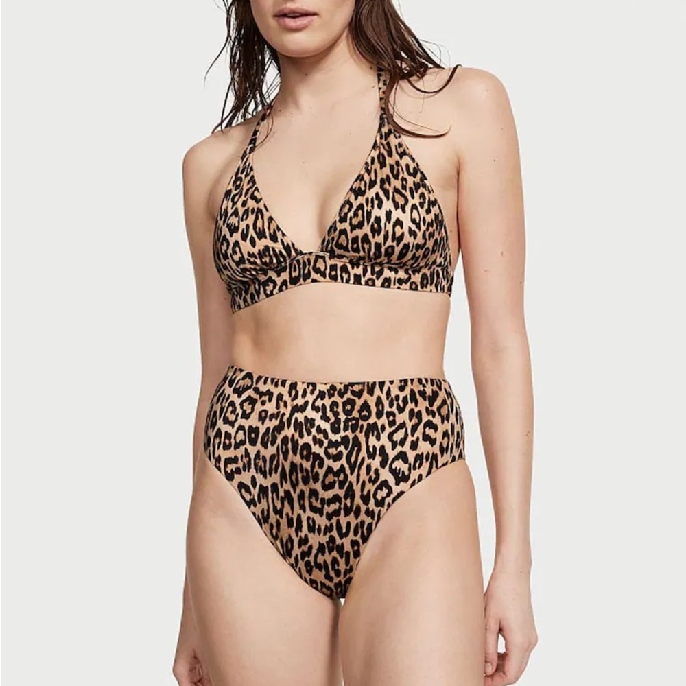 VS Leopard Print High Waisted Bikini Bottom